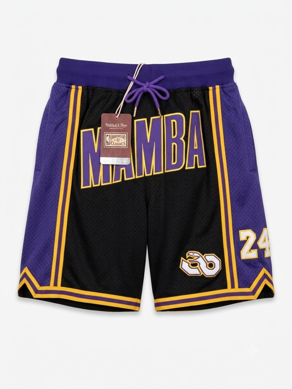 Kobe Bryant Los Angeles Lakers Shorts Men’s Size Sm Black Purple Mamba Just Don